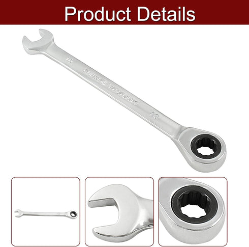 10mm Ratcheting Combination Wrench, 72 Teeth Metric Ratcheting Wrench SAE 12 Point Ratchet Box Ended Spanner Tools...