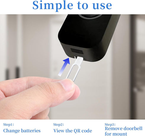 4 PCS Doorbell Key Replacement Tool for Blink Replacement Doorbell Key Reset Key Replacement Part Tool Doorbell Opening Tool for Blink Video Doorb...