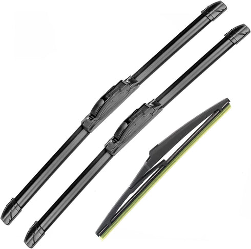 Front and Rear Windshield Wiper Blades (pack of 3pcs) Replacement for 2013-2018 Hyundai Santa Fe 26" + 14" Front Windscreen Wiper and 13" Rear Wip...