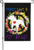 Peace Love & PitBulls Small Garden Flag Vertical Double Sided 12 x 18 Inch for Indoor Yard Lawn Porch Spring Summer Outdoor Decor...
