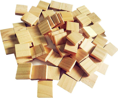 Abbaoww 200 Pcs Wood Blank Letter Tiles Unfinished Blank Wood Squares for Craft, Decoration, Altered Art and Laser Engraving Carving...