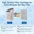 6Pack Large Aquarium Filter Cartridge for Tetra Whisper Bio-Bag Power Filters, Replacement Filter Cartridges for Tetra ReptoFilter...