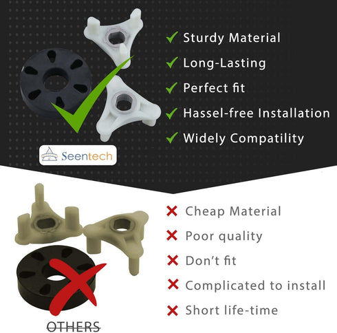 Heavy Duty 285753A METAL Core Motor Coupling Kit by Seentech for Whirlpool & Kenmore Washers - Replaces Part Numbers: AP3963893,PS1485646,1195967,285753AVP,21003,280152,285140,285743