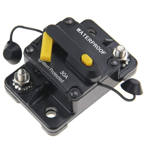 ZOOKOTO 12V-42VDC Waterproof 30A-300A Circuit Breaker with Manual Reset Inline Fuse Inverter Fuse Holder for Marine Trolling Motors Boat ATV Manua...