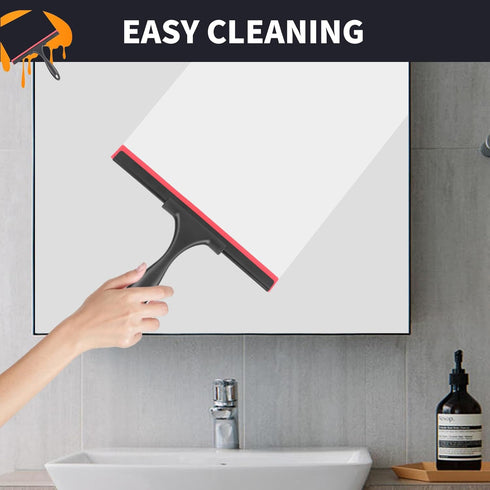 SetSail Shower Squeegee for Glass Doors Stainless Steel Squeegee for Shower Glass All-Purpose Window Squeegee for Tile Shower Walls, Bathroom, Mir...