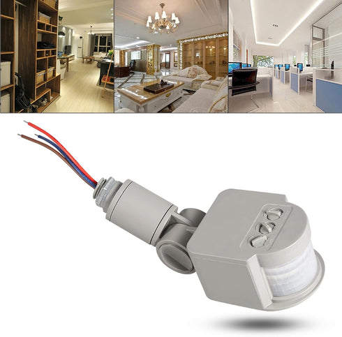 Motion Sensor, 90-250V AC Motion PIR Sensor, Flood Lights 180 Degree Motion Detector Dusk Till Dawn Replacement Motion Security Sensor for Wall Li...