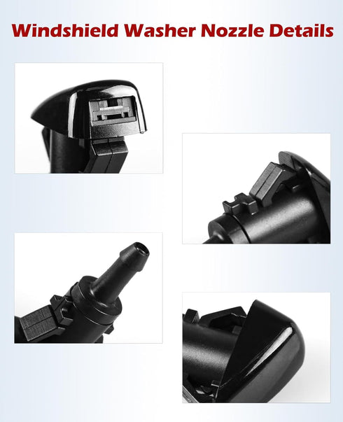 Xislet Windshield Washer Nozzle and Hood Insulation Retainers, Windshield Sprayer Nozzle for Jeep, Dodge Ram, Chrysler Pt Cruiser Replaces OEM #: ...