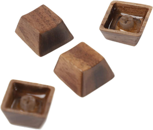 YMDK Wooden Keycap Solid Walnut Wood Keycap Novelty Keycaps Spacebar Esc Arrow Keys OEM Profile for Cherry MX Mechanical Keyboard (Arrow 4 Keys R1...