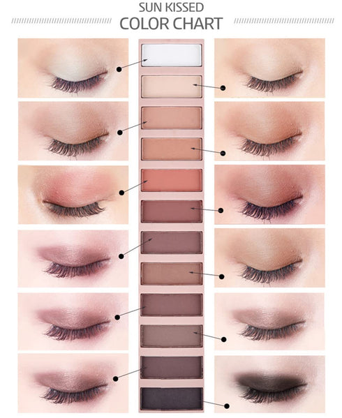 BestLand 2 Pack 12 Colors Makeup Nude Colors Eyeshadow Palette Natural Nude Matte Shimmer Glitter Pigment Eye Shadow Pallete Set Waterproof Smokey...