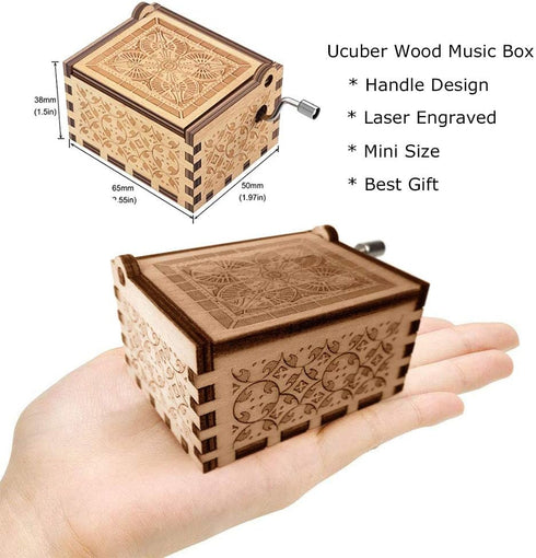 You are My Sunshine Music Box, Gift for Mom from Son, Wood Laser Engraved Vintage Music Boxes, Unique Best Gift for Mother's Day, Birthday/Christm...