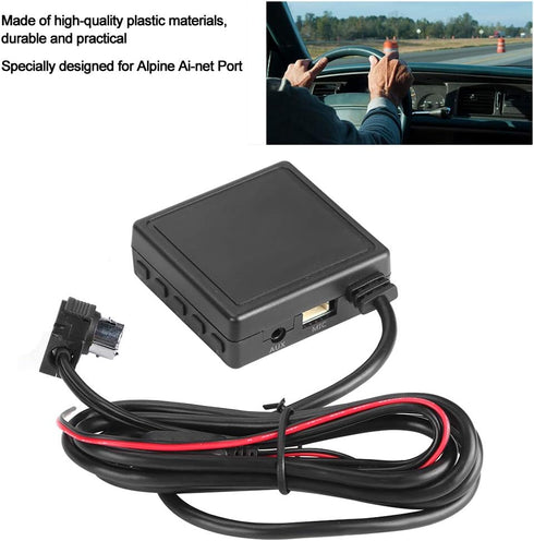 KIMISS Bluetooth Module, Car AUX Adapter USB 3.5mm Plug Music Receiver Cable Fit for JVC Alpine CD KSU58 PD100 U57 U29?19?...