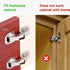 4-Pack Hidden Hinges for Cabinet Doors Frameless, Concealed Cabinet Hinges, Surface Mount Hinges...