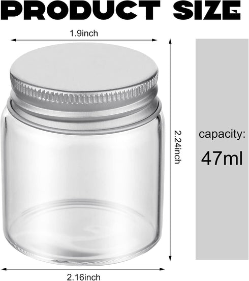 1.7 oz Mini Mason Jars Small Glass Jars with Airtight Lids Clear Small Jars Mini Spice Jars for Honey Kitchen DIY Projects Tea Preserving Wedding ...