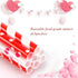 JANYUN 40 Pieces Valentine's Day Drinking Straws BPA-Free 9" Printing Hard Platic Valentine Holiday Reusable Straws for Family or Party Favors Sup...