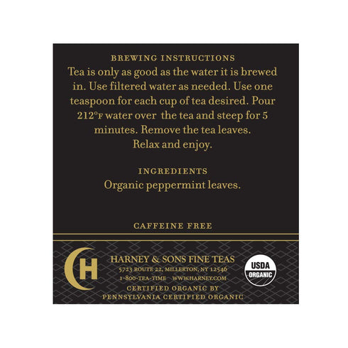 Harney & Sons Organic Loose Tea, Peppermint, 1.5 Ounce...