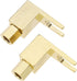 Create idea 4pcs Brass Gold Plating Banana to Spade Adapter Connector 2 Screw-in Angles for Audio Cables Adapters...