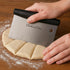 Checkered Chef Dough Scraper And Chopper - Pastry Cutter, Icing Smoother, Bench Scraper Knife Stainless Steel With Plastic Cover...