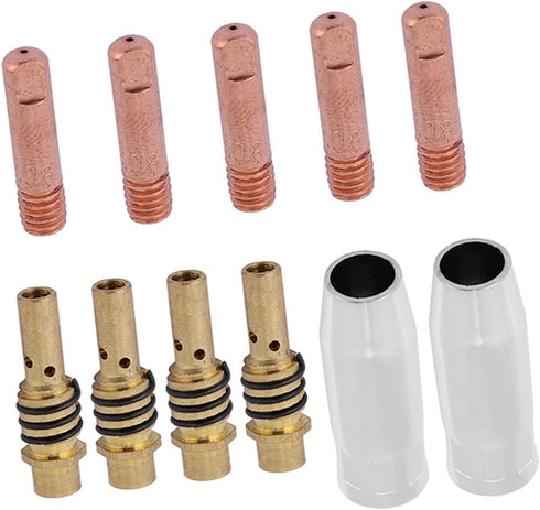 11PCS Contact Nozzle Tip Holder, Mig Welding Torch Accessory Kit, Tips Holder Difuser for 15AK Torch Guns...