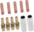 11PCS Contact Nozzle Tip Holder, Mig Welding Torch Accessory Kit, Tips Holder Difuser for 15AK Torch Guns...