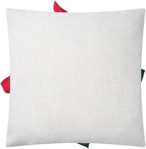 Christmas 3D Flower Accent Pillow Cover Festival Red Floral Throw Pillow Case Decorative Cushion Cover for Sofa Couch Bed Living Room Home Decor 1...