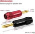 UCINNOVATE Banana Plugs, 8PCS Banana Plugs for Speaker Wire Connectors, Gold Plated 4mm Banana Connectors for Speaker Cables Terminals, Wall Socke...