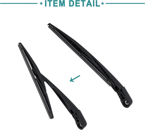 ACROPIX 250mm 10 Inch Rear Window Windshield Wiper Blade Arm Assembly Fit for Mitsubishi Outlander 2010-2014 2016-2018 2pcs Black...