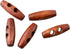 100pcs Mixed Colors 2 Hole Scrapbooking Sewing Wood Toggle Buttons Stained Chery Oval 30x10mm(1-1/8 X 3/8”)...