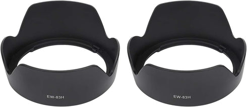 Camera Lens for Canon 2PCS EW-83H Plastic Camera Mount Lens Hood Fit for Canon EF 24-105mm f/4L is USM LensBlack...