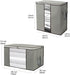 2 Pack Foldable Large Storage Bags - Horizontal + Erect for Comforter Blanket Quilt Clothes Pillow, Clear Window & Handles, Closet Under Bed Organ...