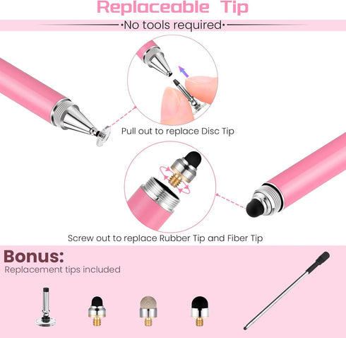 Stylus Pen, Big Diamond Multi-Tips Stylus Pens for Touch Screens Capacitive Stylus Universal Stylist Pen for for iPad iPhone and All Other Tablets...
