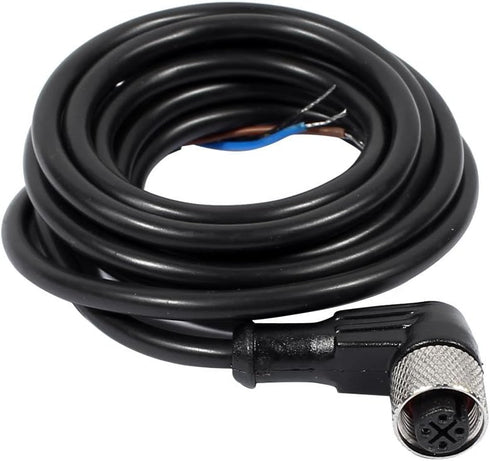 uxcell M12 2M Female Right Angle 4Pin Connector Aviation Socket Electrical Cable...