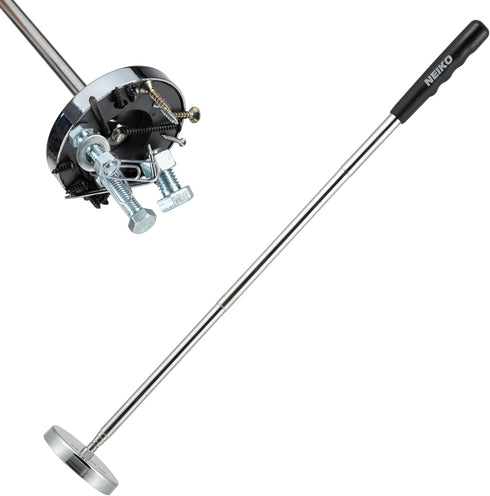NEIKO 53426A 35LB Magnetic Pick Up Tool, Large Magnet with 3.3" Head, Extendable Magnetic Sweeper on a Stick up to 33.5 Inches, Nail Finder Pickup...