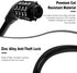 Bike Lock Cable, Bike Accessories, Bike Locks Heavy Duty Anti Theft, Combination Cable Lock for Outdoor Equipment, Black (2Ps, 1Ft, Reset Combo)...