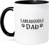 3dRose Labradoodle Dog Dad Mug, 11 oz, Black...