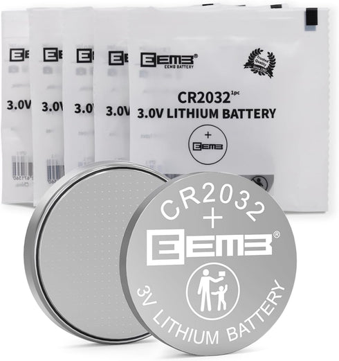 EEMB 5PACK CR2032 Battery - High Performance 3V Batteries, Button Coin Cell Batteries Ideal for Watches and Small Electronic Devices...