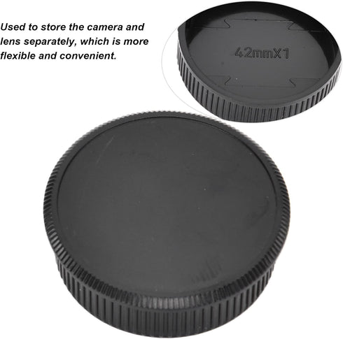 YYOYY 4 Pair Camera Rear Lens Cover and Body Set, for M42 Screw Mount Camera Accessories, Hard Plastic, The Lens from Dust, Small Size and Lightwe...