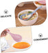 4pcs Wheat Straw Soup Spoon Japanese Ramen Chinese Spoons Japanese Spoon Rice Spoon Kitchen Cooking Cutlery Unbreakable Spoon Soup Spoons Porridge...