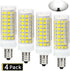 10W E12 LED Corn Light Bulb(4 Pack)E12 Dimmable 100 Watt Equivalent Bulb 1000LM 6000K Chandelier Bulbs Decorative Candle E12 Base for Home Lightin...