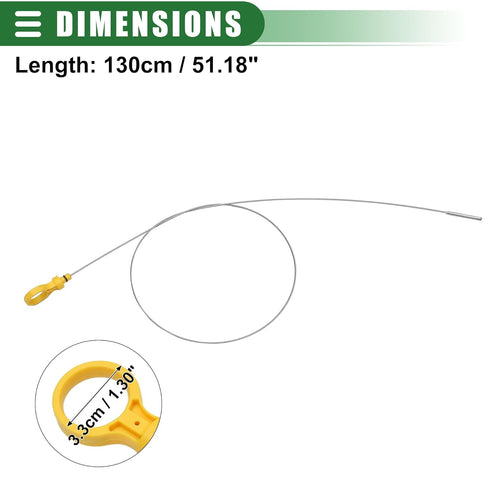 Motoforti Engine Oil Dipstick Indicator, Oil Dipstick Replacement, for Chevrolet Express 2003-2014, Metal Plastic, Yellow...