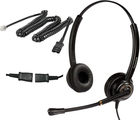 N/X KEMEILE Corded RJ9 Telephone Headset with Noise Cancelling Mic Compatible with Cisco IP Phones CP-7821 7841 7942G 7931G 7940 7941G 7945G 7960 ...