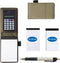 KXF Refillable A7 Pocket Journal Notebook with 2 Refill Pads & Calculator & Pen Small Shopping Note Pad Handy Memo Pad Book Ruled Reporters Nylon ...