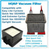 HQRP 2-Pack Filters Replacement for Dirt Devil F43, 2PY1105000, 1PY1106000 compatible with Dirt Devil UD20005 UD20010 Cyclonic Quick Vac Upright V...