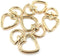 12 Pcs 3/4 Inch Outside Width Zinc Alloy Heart Shape Swivel Buckles Trigger Spring Keyring Buckle, Clasps Hooks Keychain Ring Buckles Shinning Swi...