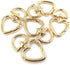 12 Pcs 3/4 Inch Outside Width Zinc Alloy Heart Shape Swivel Buckles Trigger Spring Keyring Buckle, Clasps Hooks Keychain Ring Buckles Shinning Swi...
