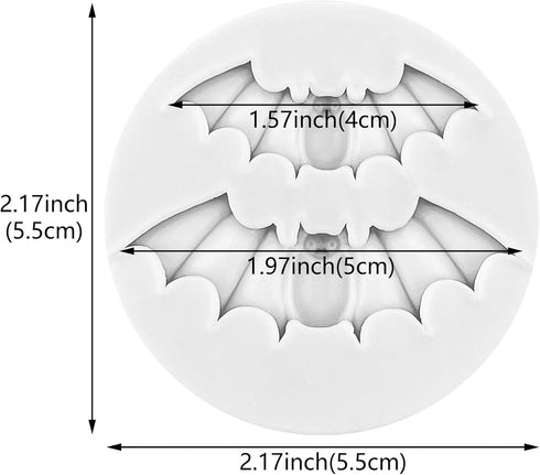 4 Pcs Halloween Bat Silicone Fondant Molds Decorative Cake Mold Halloween Chocolate Molds Fondant Baking Mold Jelly Pudding Mold for Sugar Craft C...