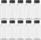 10 Pcs 8 Oz Plastic Juice Bottles Empty Clear Containers with Tamper Proof Lids for Juice, Milk and Other Beverage...