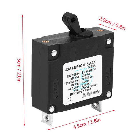 Circuit Breaker, DC/AC Manual ON/Off Toggle Reset Switch Safety Mini Circuit Breaker 15A 20A 25A 30A (15A)...
