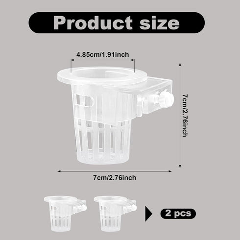 2pcs Aquarium Plant Holder, Hanging Aquarium Planter Plastic Aquatic Plant Cup Fish Tank Plant Basket Rack Plant Cultivation Decoration...