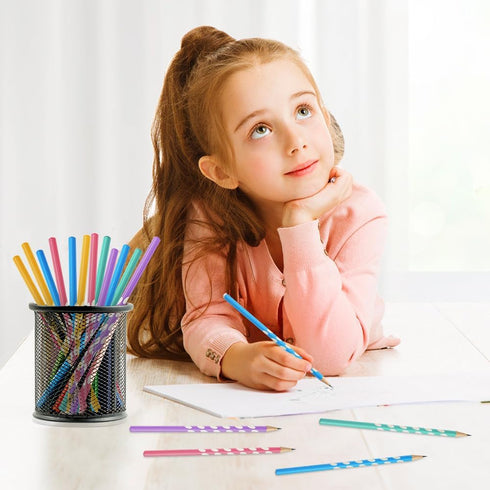AUAUY Colored Rod Capped Hole Pencil - 5 Colors - 12 Pieces...