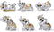 BRABUD Silver Resin Small Elephants Statues Home Decoration Collection Gift Set of 6 BS122 (Silver)...